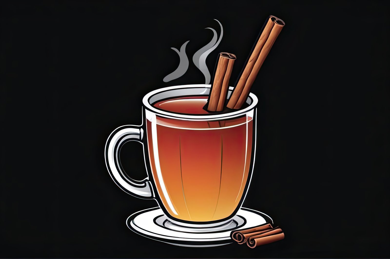 A steaming mug of apple cider with cinnamon sticks, perfect for a cold fall day